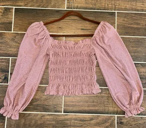 ASTR Puff Sleeve Square Neck Top thumbnail 1