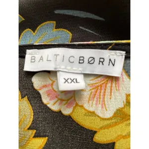 Baltic Born Black Sicily Maxi Floral Satin Dress Size XXL thumbnail 10