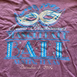 Comfort Colors Masquerade Ball TXBB Purple Long Sleeve T-Shirt Unisex Sz Medium thumbnail 2