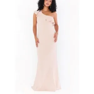 Show Me Your Mumu SMYM Florentine Maxi Dress in Dusty Blush Stretch NEW LARGE thumbnail 2