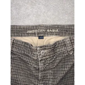 american eagle boot cut corduroy printed pants‎ stretch size 16 brown thumbnail 3