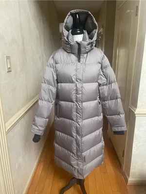 QUINCE Responsible Down Long Puffer Jacket Stone Taupe Color Sz Large thumbnail 5