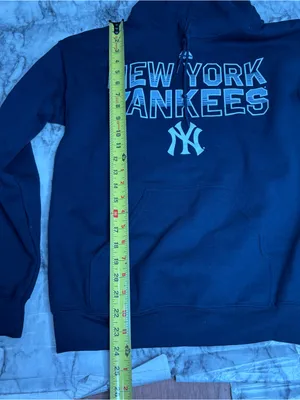 Majestic New York Yankees Navy Crewneck Hoodie size small new nwt sports thumbnail 5