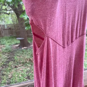 Free People Beach Pink Side Cutout Maxi Dress Sleeveless Size S thumbnail 4