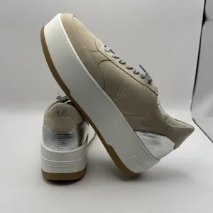 P448 Women's Empire Neutral Platform Sneakers Lace Up EU‎ 40 Streetwear Size 9 thumbnail 3