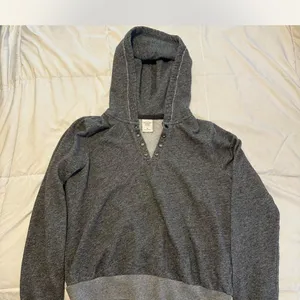 Abercrombie and Fitch Gray Hooded Sweatshirt thumbnail 1