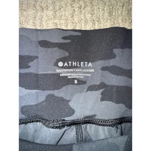 Athleta Salutation Camo Jogger Women‎ Small Black Grey Excellent High Waist thumbnail 5