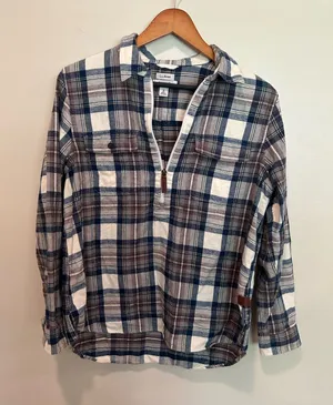 Granola Girl plaid LL Bean flannel thumbnail 1