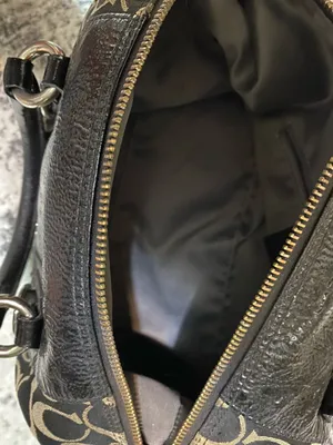 Coach Ashley Signature Sateen Large Satchel Handbag Shoulder Bag F15443 thumbnail 7