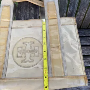 Tory Burch Coated Twill‎ Mini Tory Tote SEE PHOTOS. W thumbnail 15