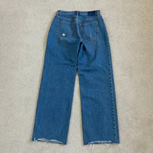 Abercrombie & Fitch The Loose High Rise Jeans Raw Hem Relaxed Baggy Size 27/4 thumbnail 4