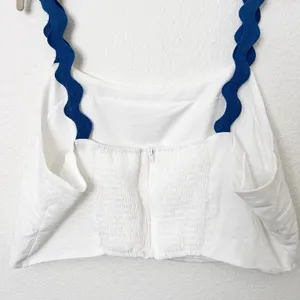 [PrettyGarden] White Blue Matching Set Crop Tank Maxi Skirt Summer NWOT Size XXL thumbnail 10