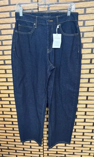 Free Assembly Dark Wash Barrel Leg Jeans Size‎ 4 thumbnail 1