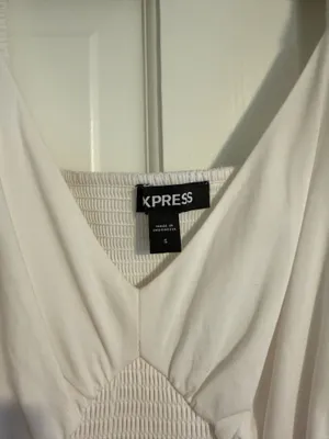 Express White Ruffle Maxi Dress thumbnail 6