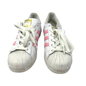 Adidas size 5 EVM 004001 white pink clamshell toe lace up sneakers‎ superstar thumbnail 2