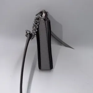 Kate Spade Eva Chain Pebbled Leather Gray Crossbody Purse thumbnail 4