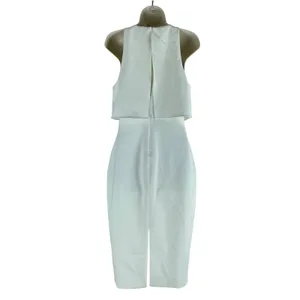 Likely Shayna Ruffle Overlay Cocktail Dress Knee Length White Size 10 thumbnail 8