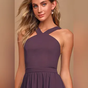 NWOT Lulus Air of Romance Dusty Purple Maxi Dress thumbnail 3