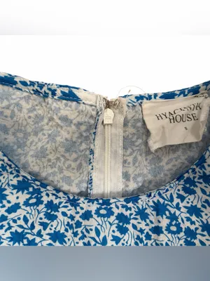 Hyacinth house Blue Floral Tie-Sleeve Dress - Tuckernuck thumbnail 8
