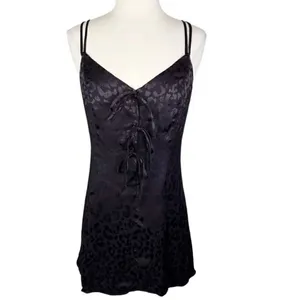 Free people intimately silky Bow-Dacious Mini Slip Dress animal leopard print go thumbnail 4