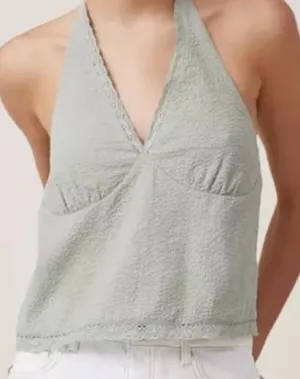 Cotton On Lace Trim Halter Top. thumbnail 1