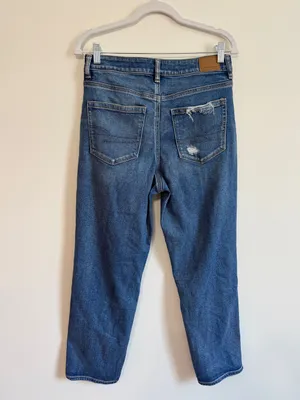 American Eagle Mom Straight Jean Size 8 Stretch AE thumbnail 5
