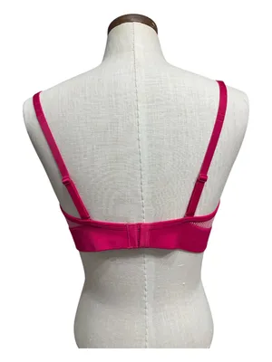 •Women's Pink Ribbed Seamless Bralette thumbnail 2