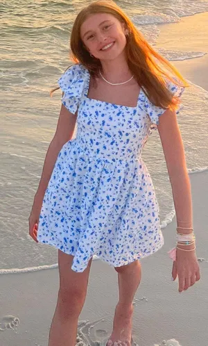 blue floral dress thumbnail 1