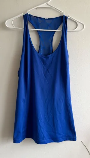Lululemon Blue Racerback Mesh Back Athletic Tank Top‎ Womens Size 6 thumbnail 1