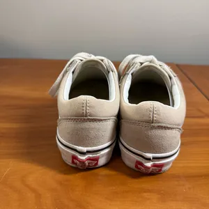 Vans Old Skool‎ Suede Leather Sneaker Skate Shoe Cream Tan Neutral W5 Low Top thumbnail 4