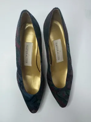 Naturalizer Red and Green Kitten Heels Size 7.5 thumbnail 3