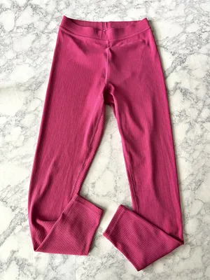 Alo Yoga Ribbed High-Waist 7/8 Blissful Legging in Raspberry Sorbet thumbnail 2