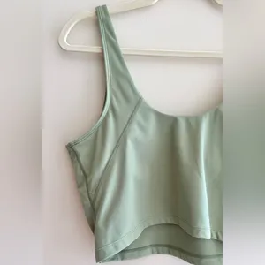 Light Green Racerback Sports Bra, Workout Gear, Women’s Activewear, Size Large thumbnail 13
