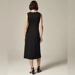J. Crew Nadia Dress in Ponte Black Seamed Darted Size Small Office Spring thumbnail 3