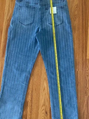 Vigoss Rhinestone Jeans High-Rise Straight Leg Size 9/29 NWT thumbnail 10