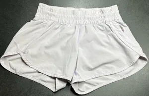 Lululemon Hotty Hot Women's Size 6 Low Rise 2.5" Light Grey Running Shorts thumbnail 1