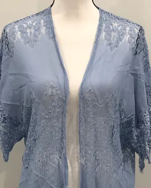 Mixit Blue Lace Cardigan thumbnail 2