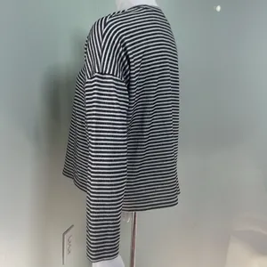 Madewell long sleeve stripe crop top thumbnail 6