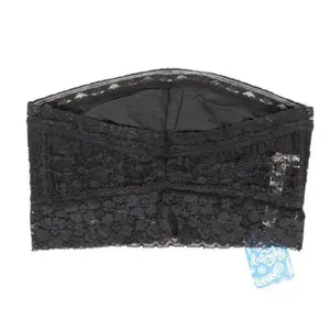 NWT Scalloped Lace Bandeau in Black Size XL thumbnail 3