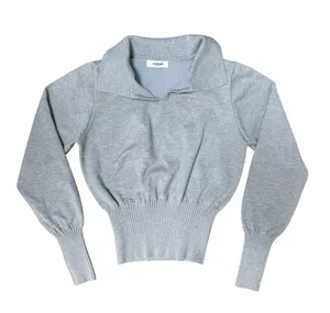 Fashion Star Quality Cinched Gray Sweater thumbnail 1