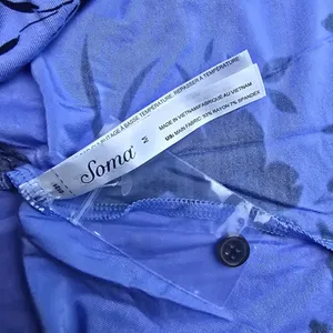 Soma -1969 NWT Cool Nights Pajama Top Blue Floral Short‎ Sleeve Shirt Medium thumbnail 5