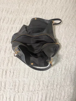 Coach Hallie F80268 Black Pebbled Leather Hobo Bag thumbnail 3