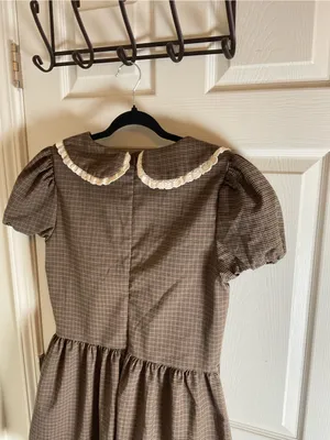 ZARA NWT Plaid Statement Collar Mini Dress Puff Sleeve XL⁠ thumbnail 8