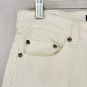 Levis 524 Too Superlow Skinny Jeans White‎ Denim Low Rise Womens 16x31 thumbnail 11