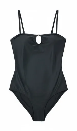 Aerie Women’s Black One-Piece Swimsuit Full Coverage Adjustable Straps thumbnail 1