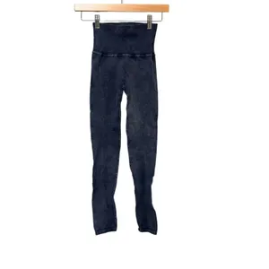 Free People Movement Good Karma Seamless Leggings Black Acid Wash XS/S thumbnail 3