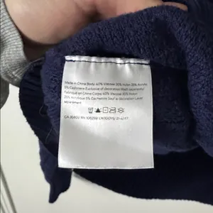 Lululemon 6 Texture Play Crewneck Cashmere Blend Sweater in Night Sea Blue thumbnail 6