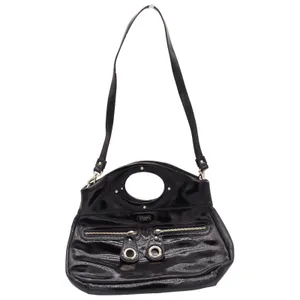Kate Spade Handbag Womens Large Patent Leather Black Cutout Handle Excellent thumbnail 2