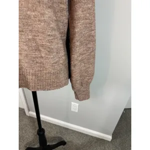 French Connection Women Brown Twist Front Layered Look Wool Blend Sweater Large thumbnail 7