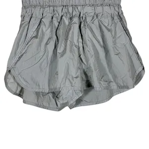 Free People FP Movement Way Home Solid Shorts Grey Athletic Smocked Size S thumbnail 3